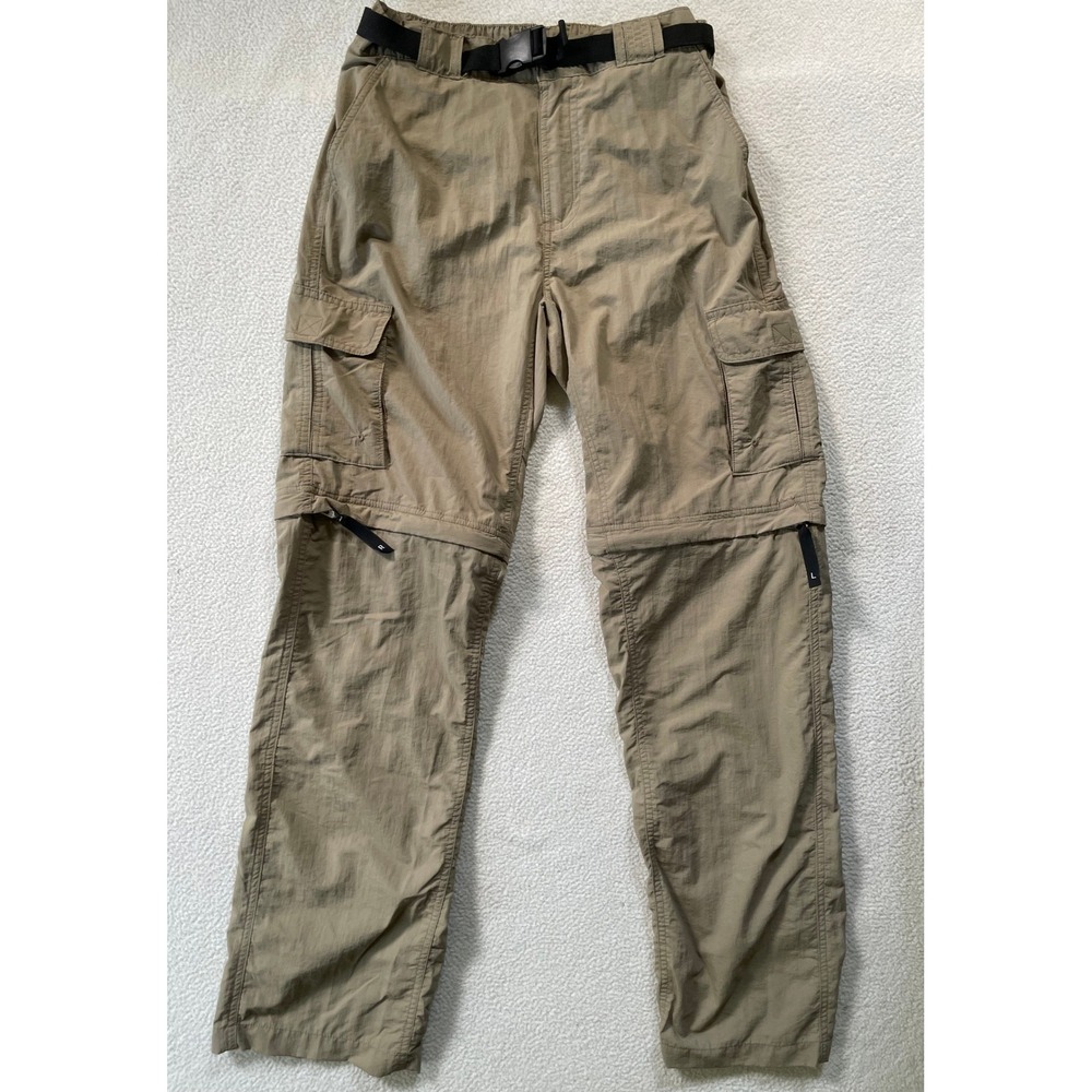 Magellan Kids 26x30 Convertible Cargo Pants Tan FishGear Water Repellent Hiking